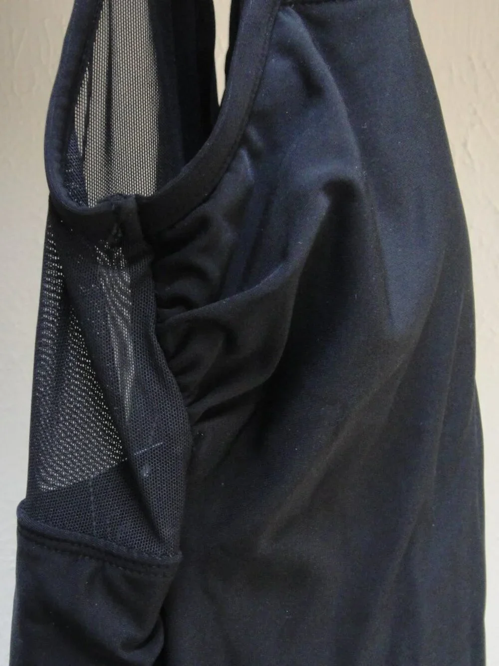 Swim Solutions Made for Macy's Mesh-Neck Tummy-Control Swimdress, Black, Size 14 - Picture 6 of 12